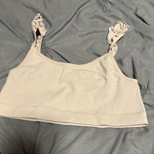 PacSun Cream Crop Top
